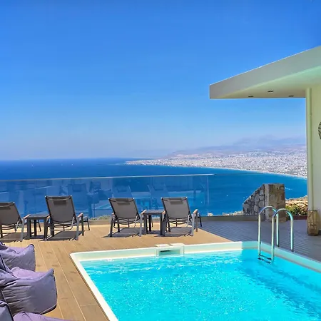 Balcony, Cozy With Amazing View Villa Rodhia (Crete)
