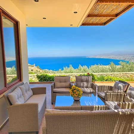 Balcony, Cozy With Amazing View Villa Rodhia (Crete)